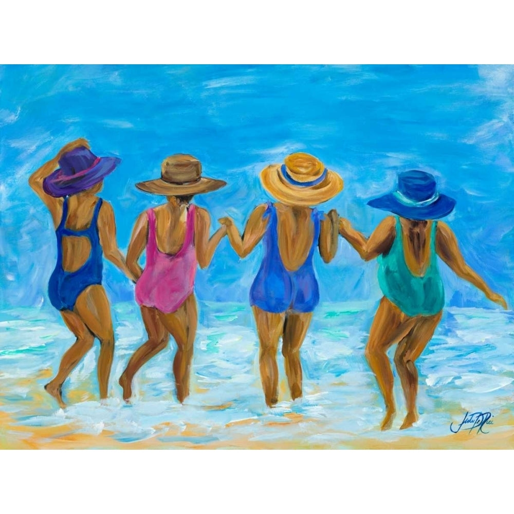 Ladies on the Beach I Poster Print by Julie DeRice Image 1