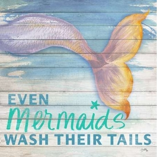 Mermaid Bath II Poster Print by Elizabeth Medley Image 1