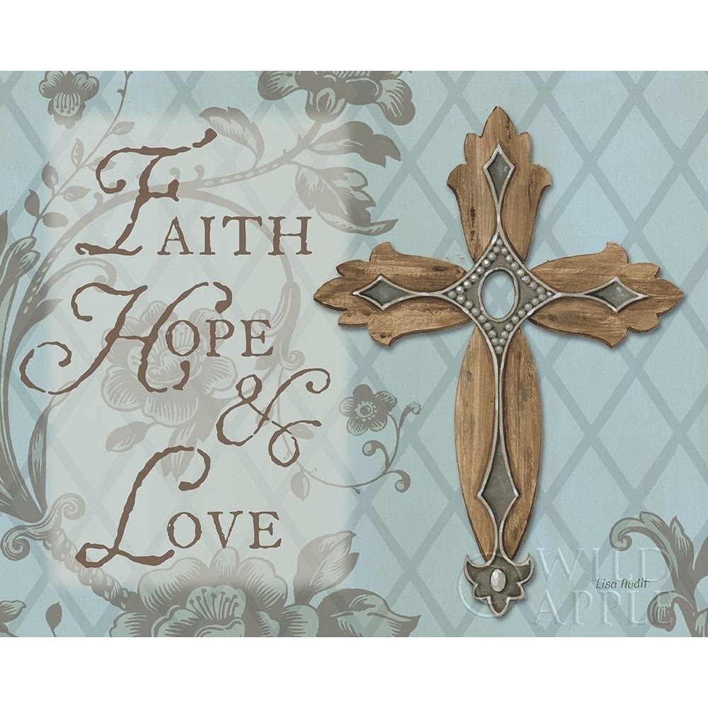 Faith Hope Love Poster Print by Lisa Audit Image 1