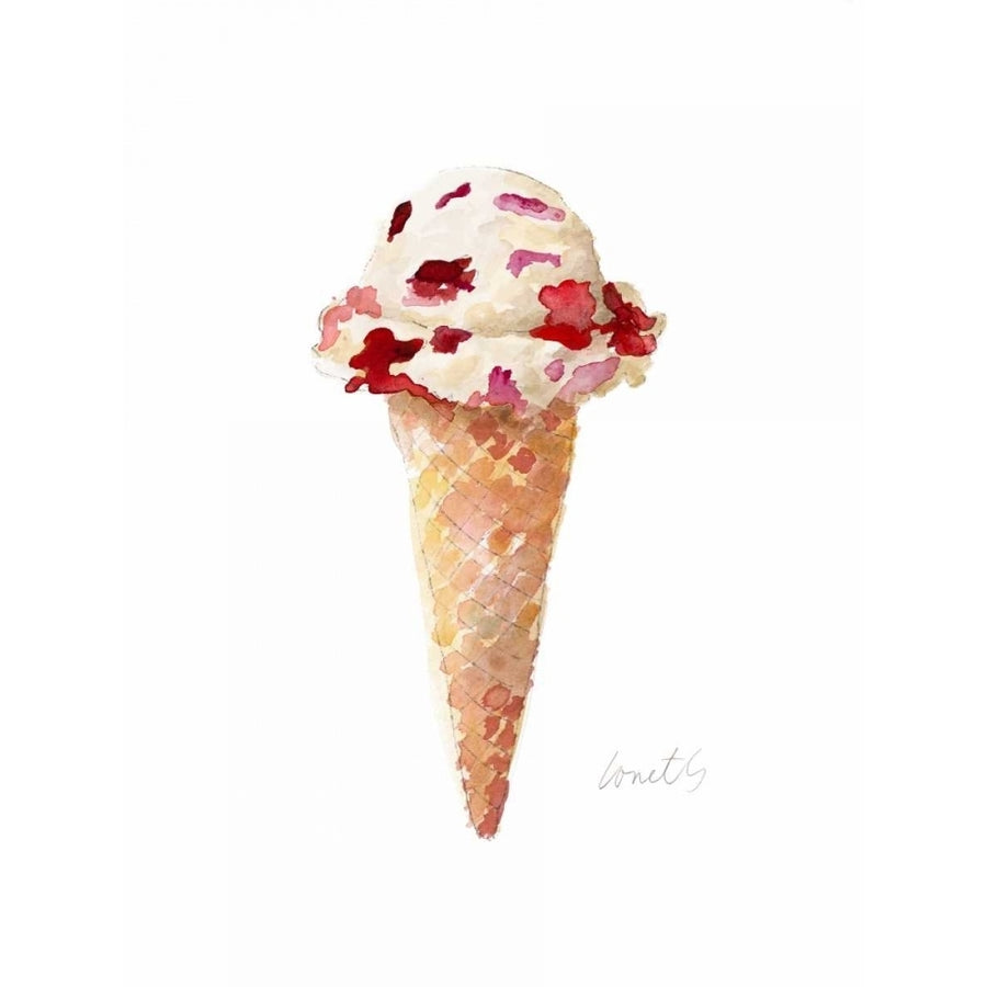 Watercolor Ice Cream Cone II Poster Print by Lanie Loreth Image 1