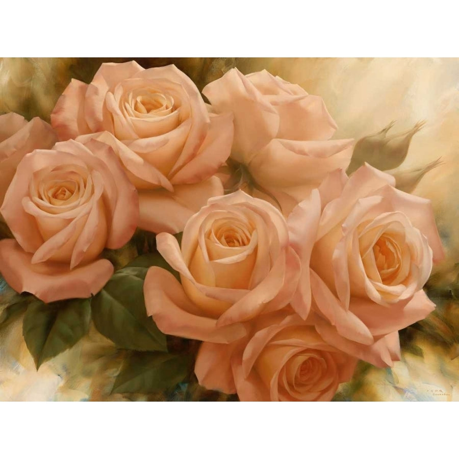 Peach Rose Splendor II Poster Print by Igor Levashov Image 1