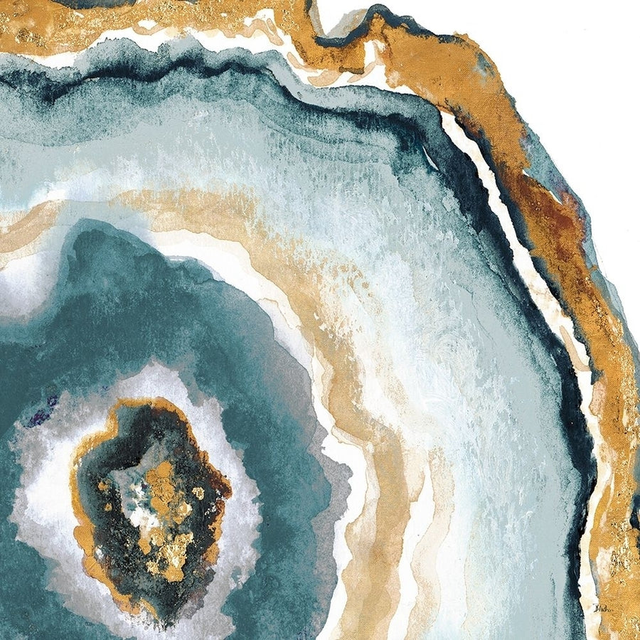 Teal and Gold Agate II Poster Print by Patricia Pinto Image 1