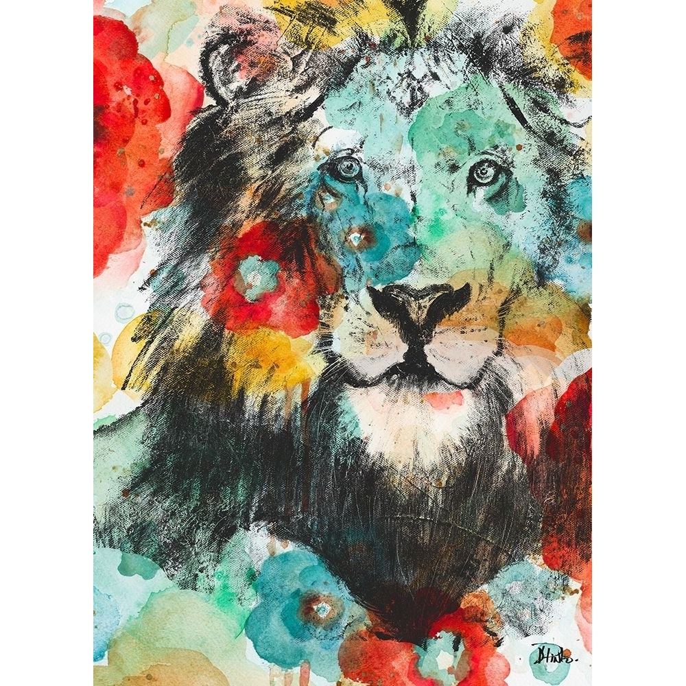 Vibrant Lion Poster Print by Patricia Pinto Image 1