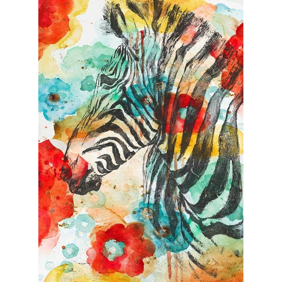 Vibrant Zebra Poster Print by Patricia Pinto Image 1