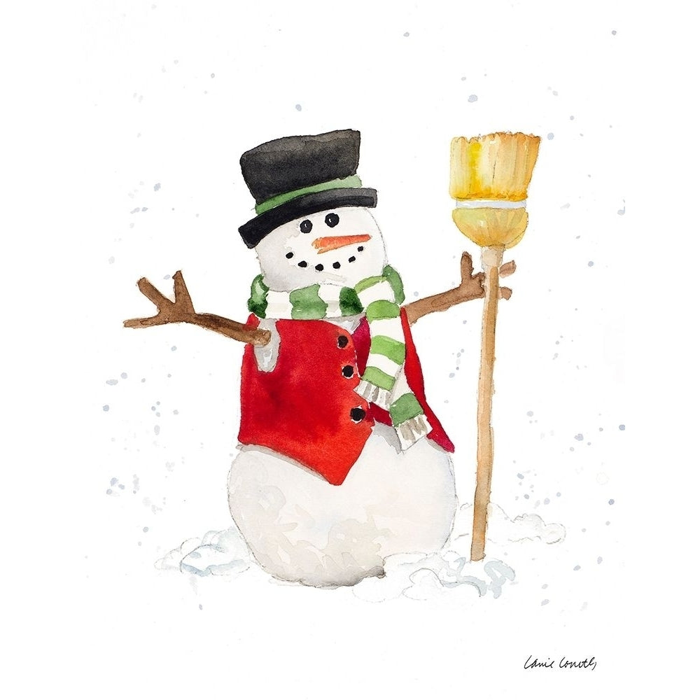 Watercolor Snowman I Poster Print by Lanie Loreth Image 1