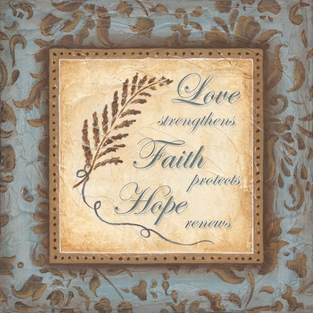 Love Faith Hope Poster Print by Tava Studios Image 1