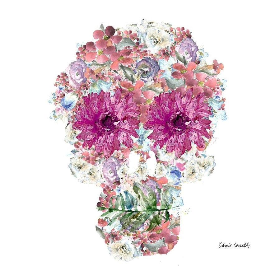 Floral Sugar Skull Poster Print by Lanie Loreth Image 1