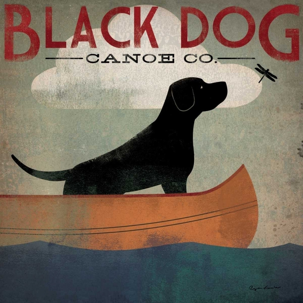 Black Dog Canoe Poster Print by Ryan Fowler Image 1