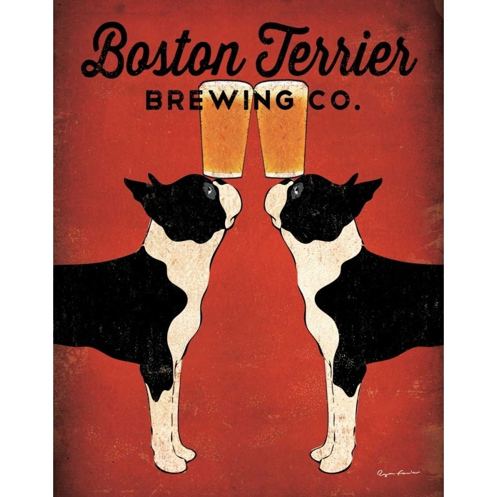 Boston Terrier Brewing Co Poster Print by Ryan Fowler Image 1