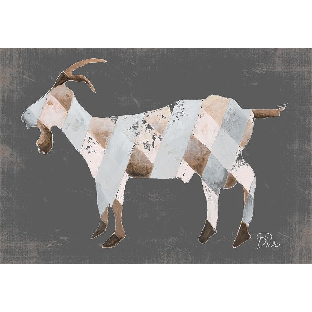 Rustic Plaid Goat Poster Print by Patricia Pinto Image 1