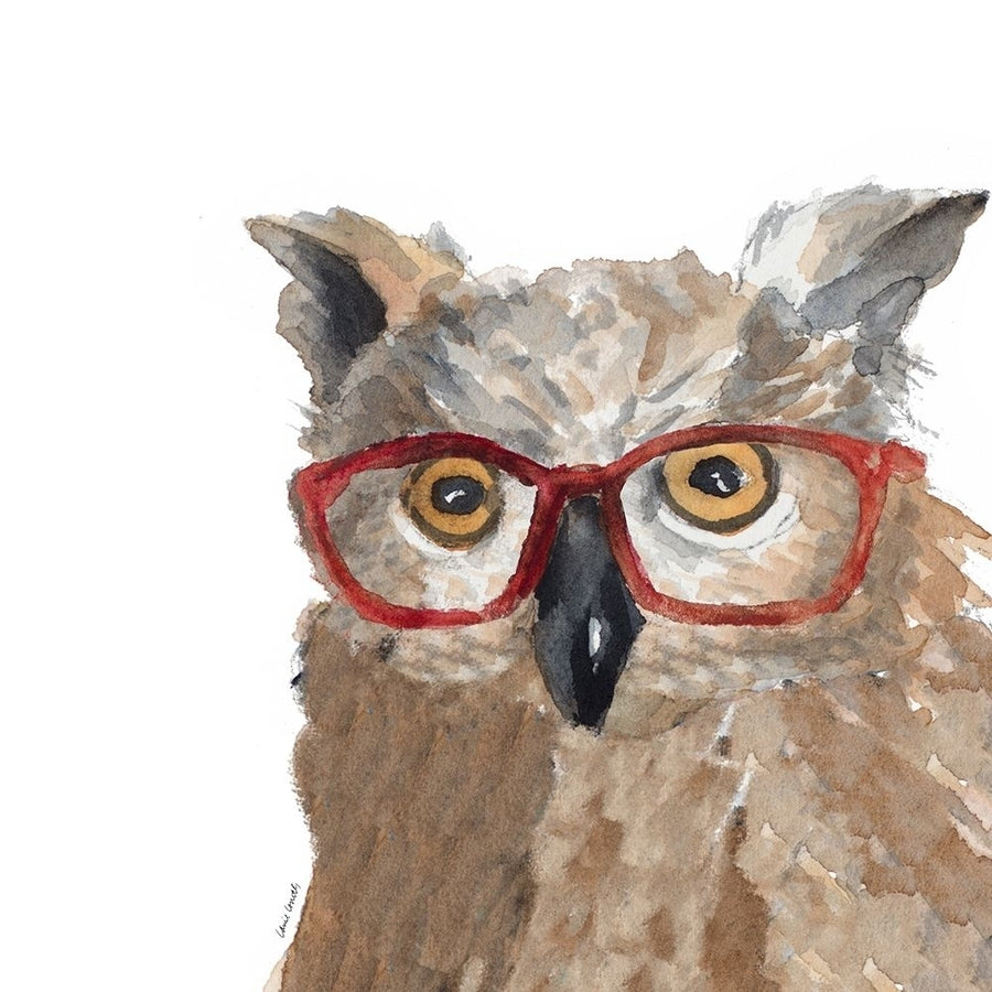 Wise Owl Square Poster Print by Lanie Loreth Image 1