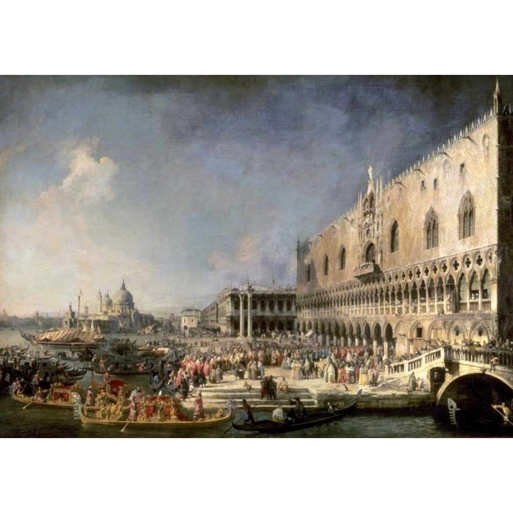 The Reception of the French Ambassador in Venice Poster Print by Canaletto Image 1