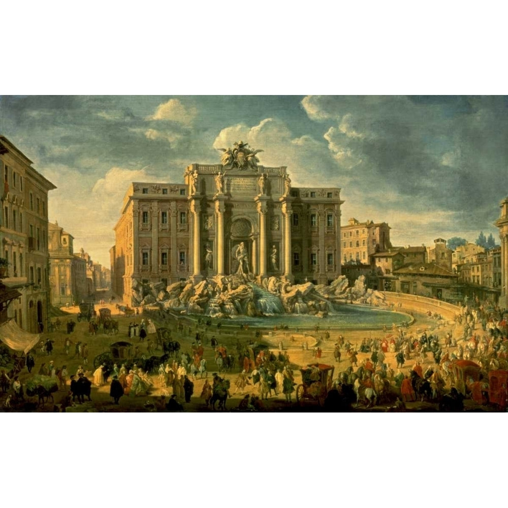 The Trevi Fountain in Rome Poster Print by Giovanni Paolo Pannini Image 1