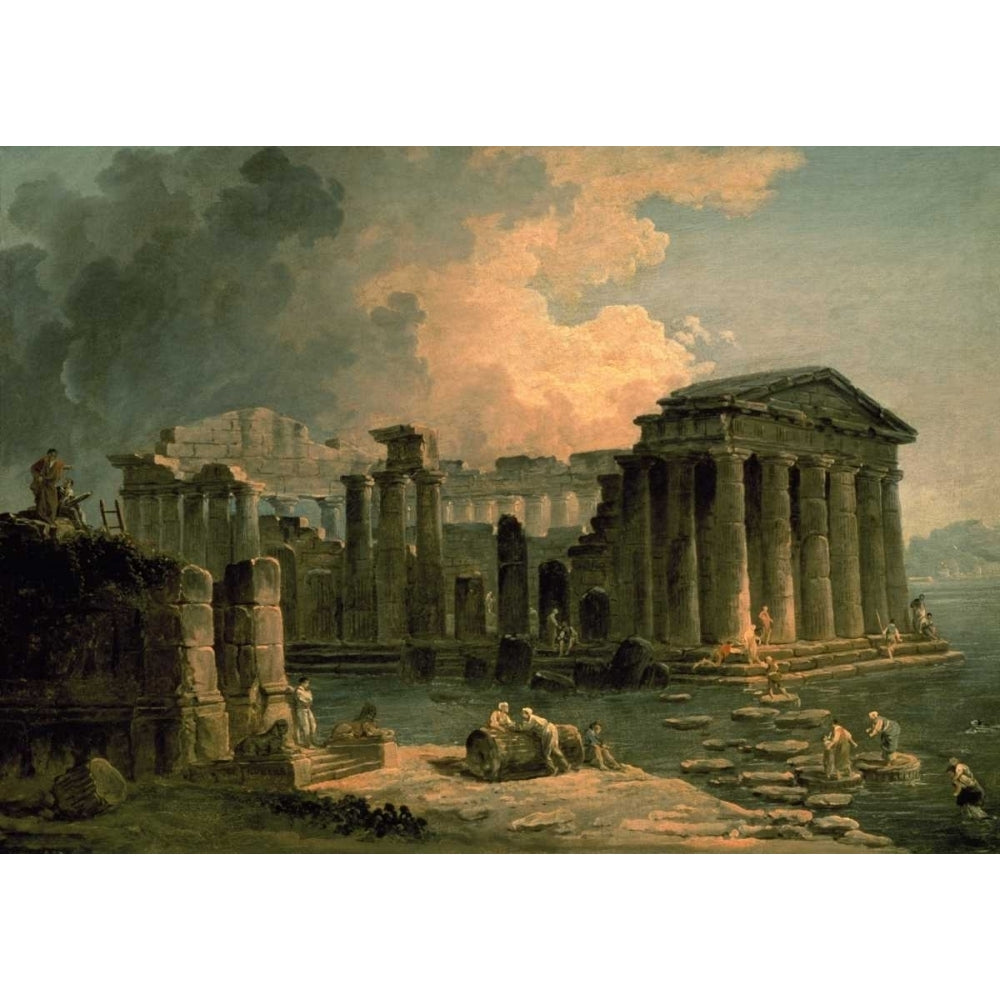 Ruins of a Doric Temple Poster Print by Hubert Robert Image 1