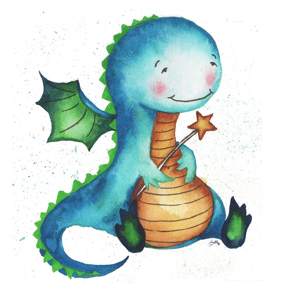 Friendly Dragon Poster Print by Elizabeth Medley Image 1