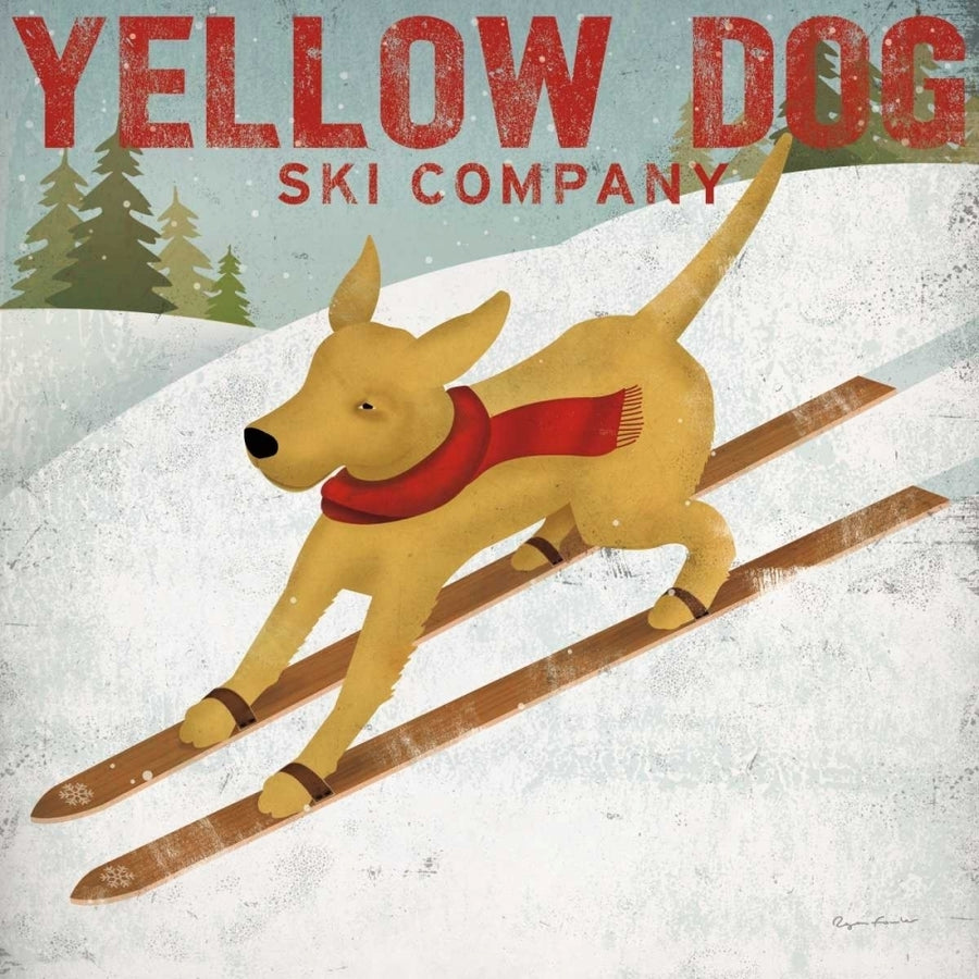 Yellow Dog Ski Co Poster Print by Ryan Fowler Image 1