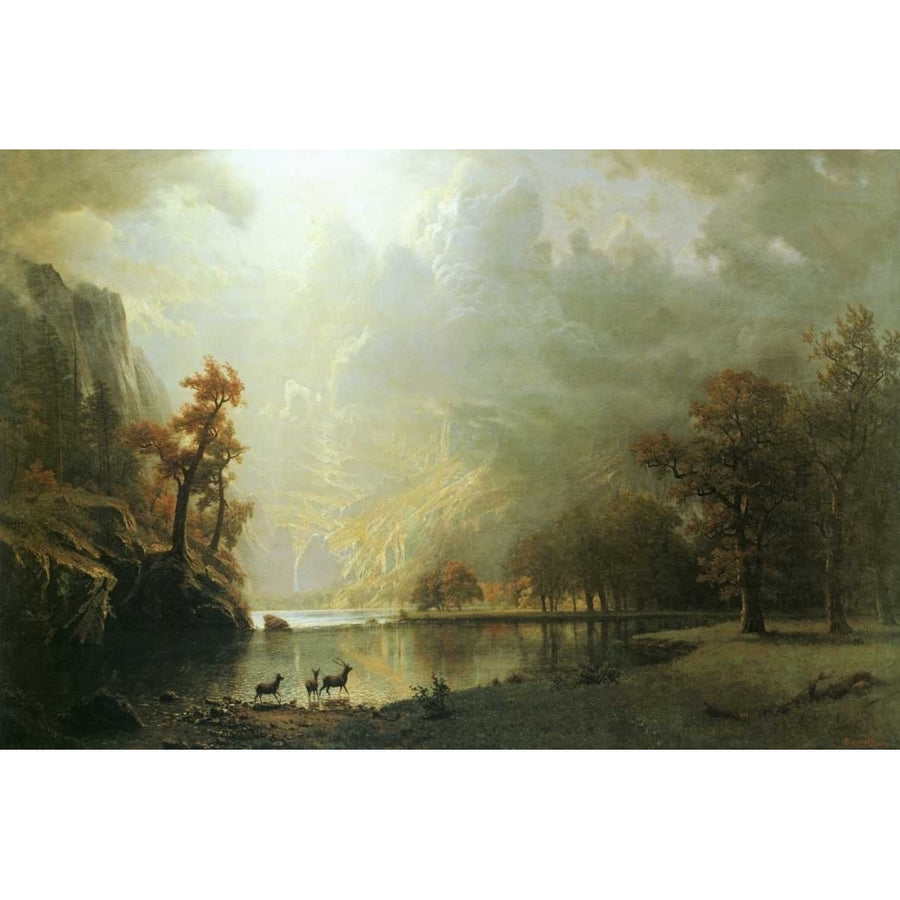 Sierra Nevada Morning Poster Print by Albert Bierstadt Image 1