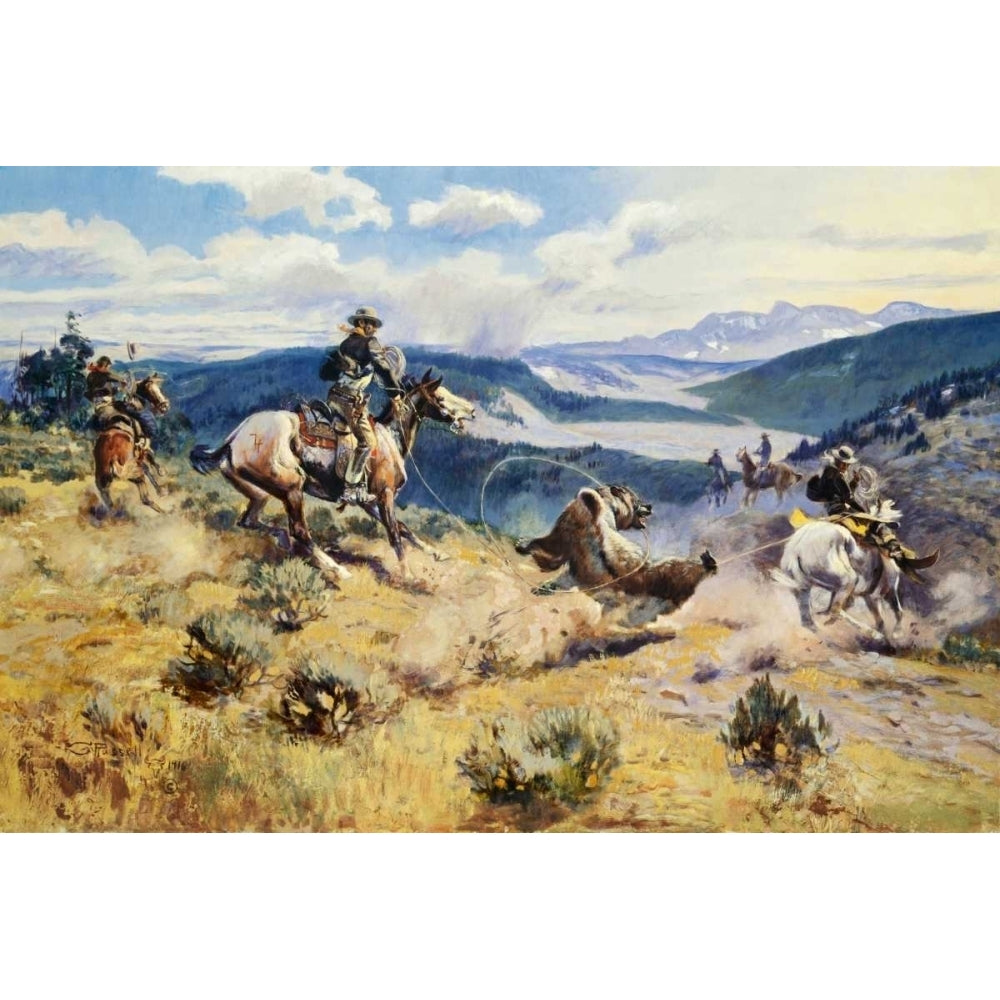 Loops and Swift Horses Are Surer Than Lead Poster Print by Charles M. Russell Image 1