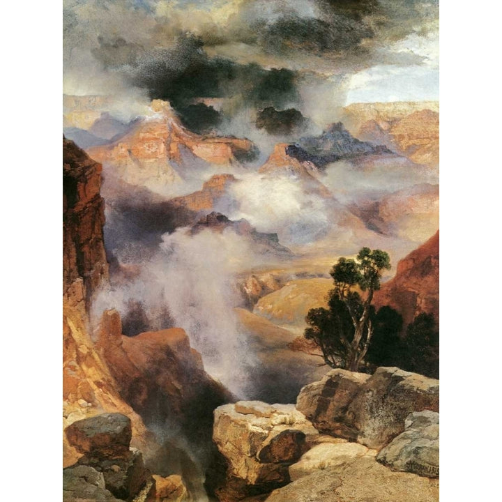 Mist in the Canyon Poster Print by Thomas Moran Image 2