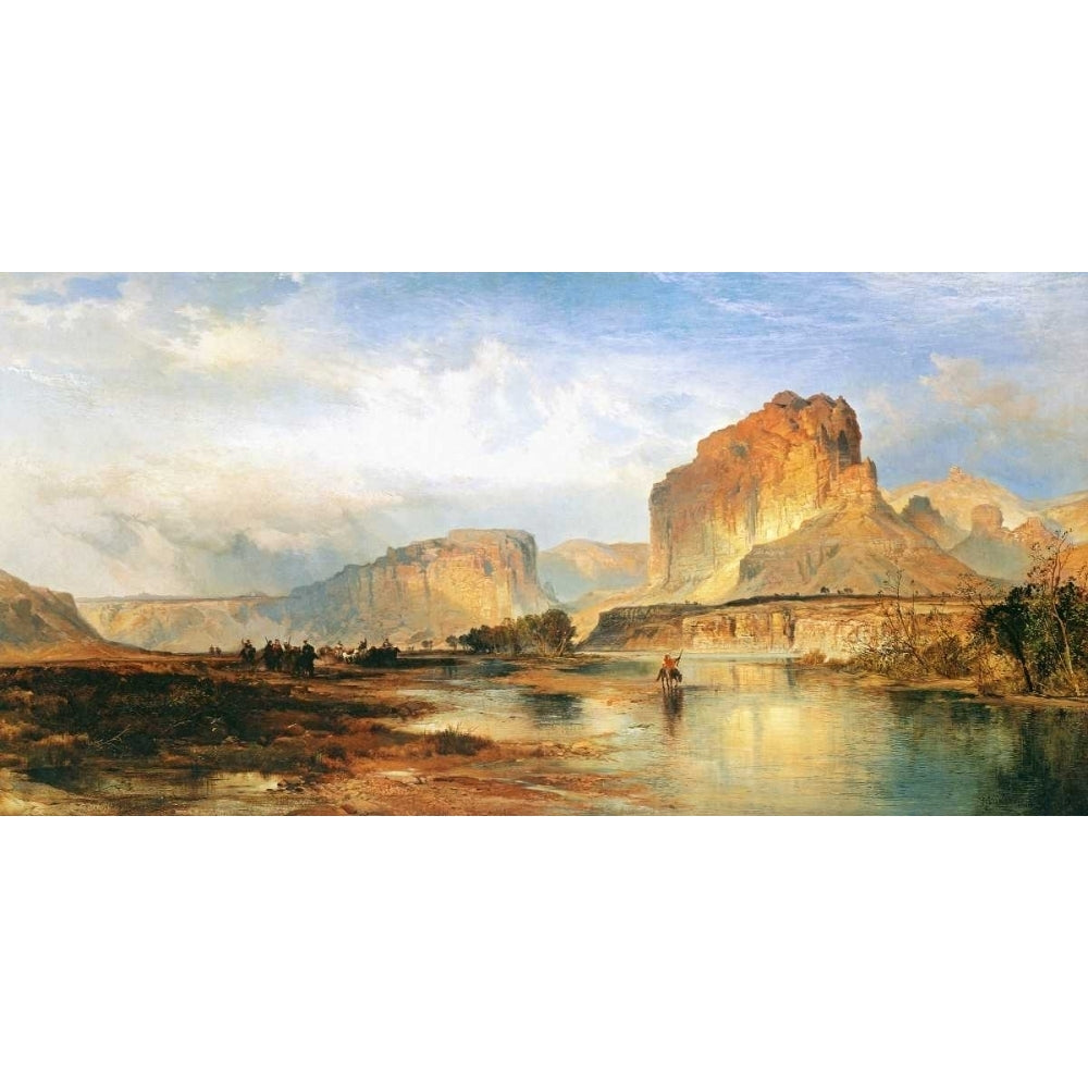 Cliffs of the Green River Poster Print by Thomas Moran Image 1