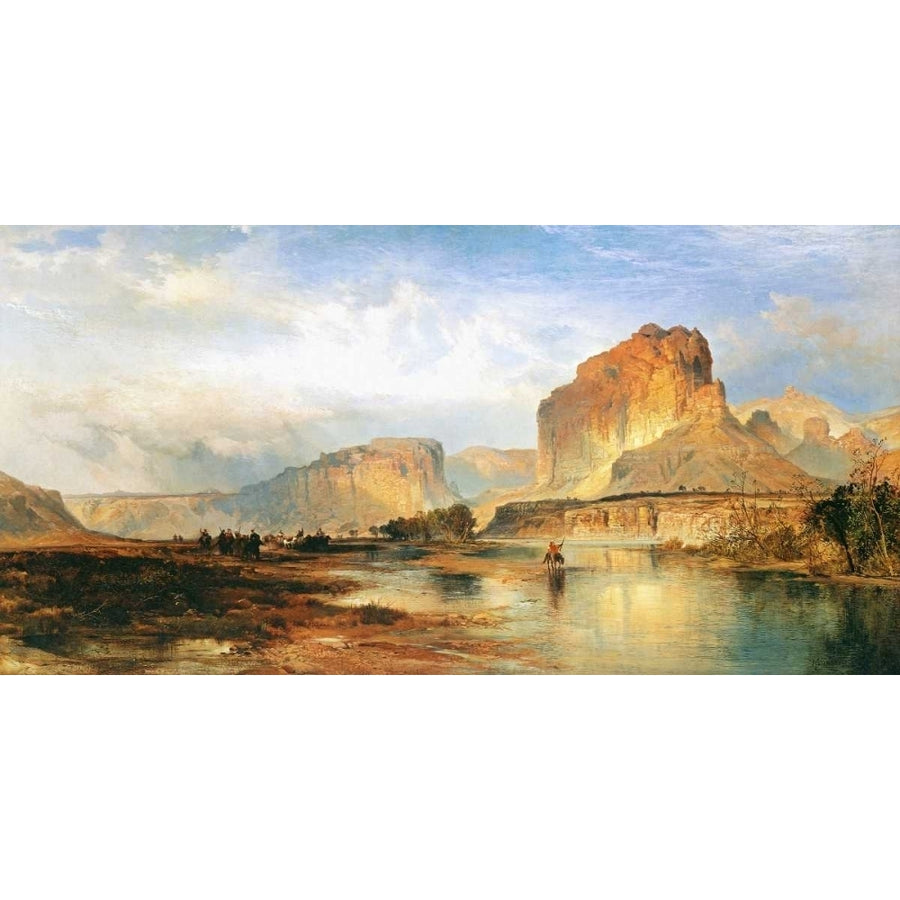 Cliffs of the Green River Poster Print by Thomas Moran Image 1