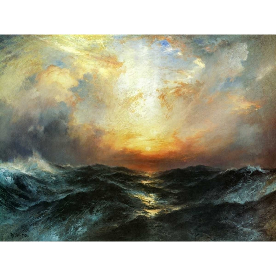 Seascape Poster Print by Thomas Moran Image 1