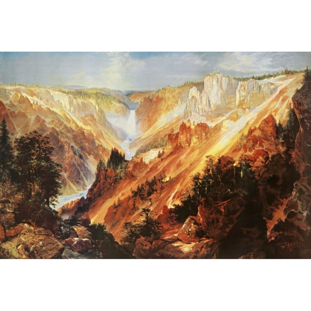 The Grand Canyon Of The Yellowstone Poster Print by Thomas Moran Image 1