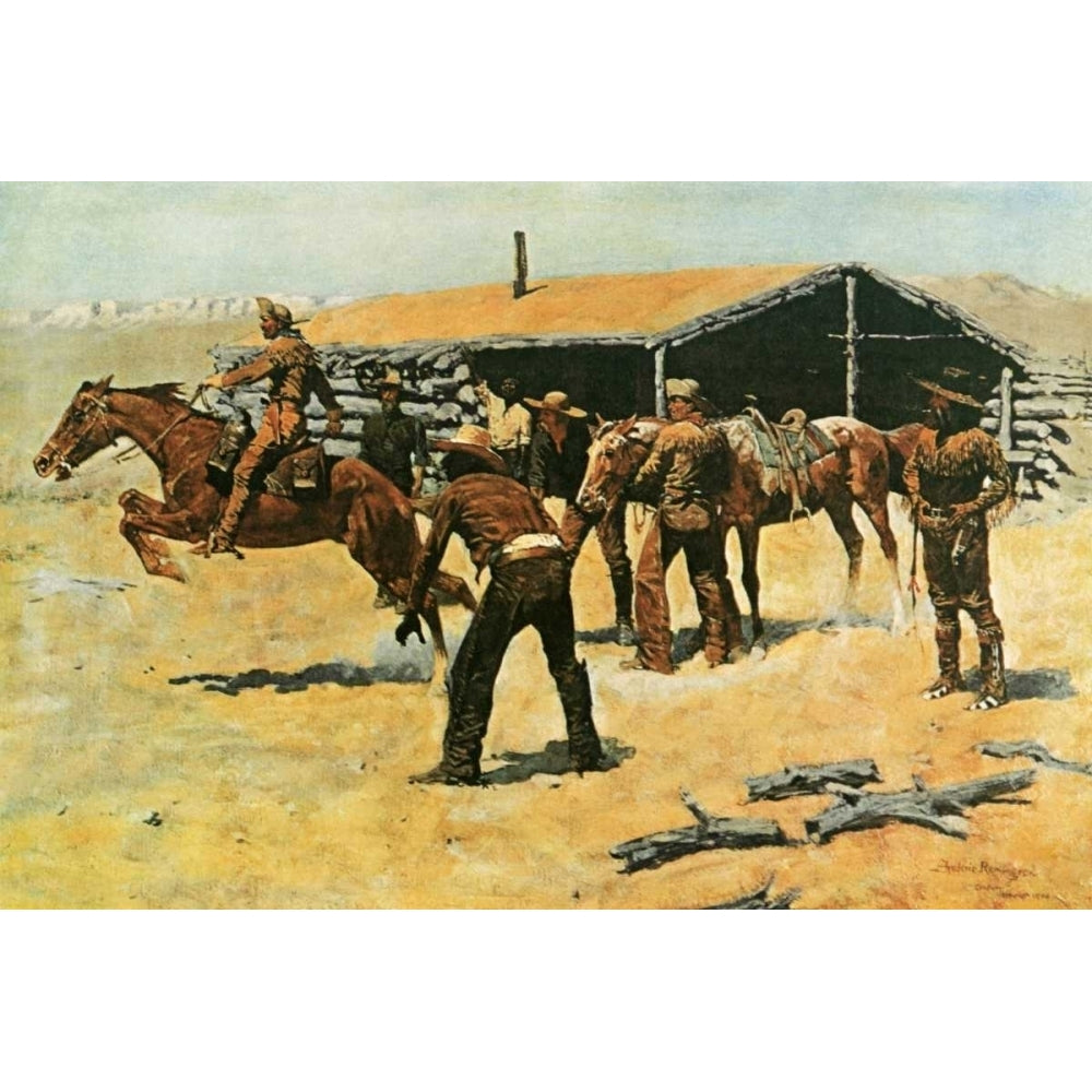 Coming and Going of the Pony Express Poster Print by Frederic Remington Image 1