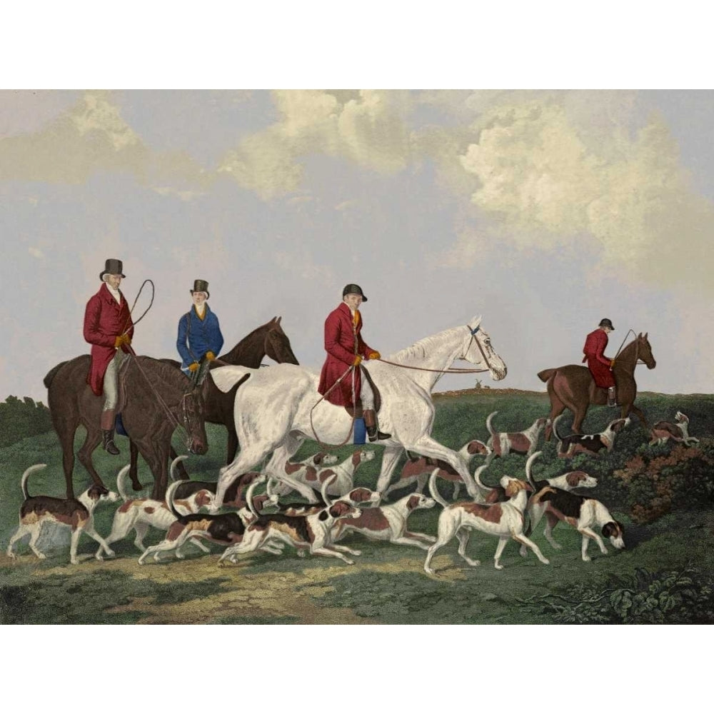 Earl Of Derbys Stag Hounds Poster Print by Barenger Image 1