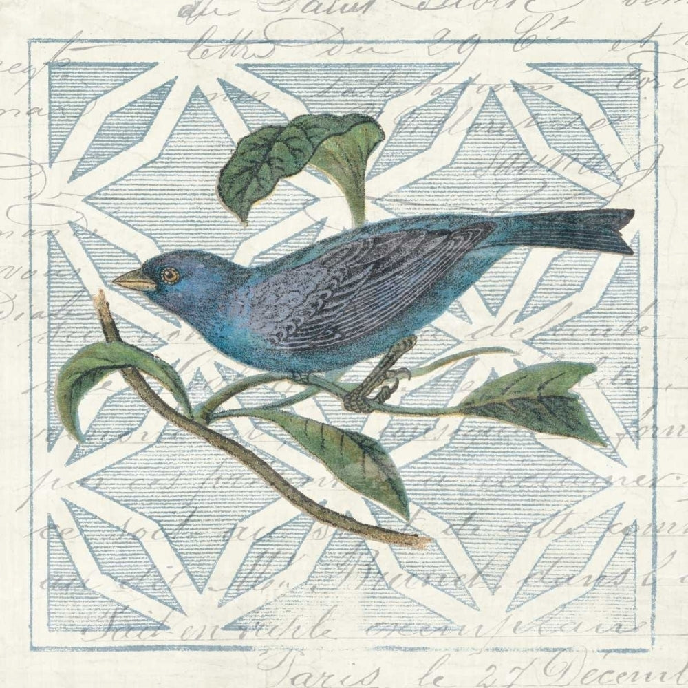 Monument Etching Tile II Blue Bird Poster Print by Wild Apple Portfolio Image 2