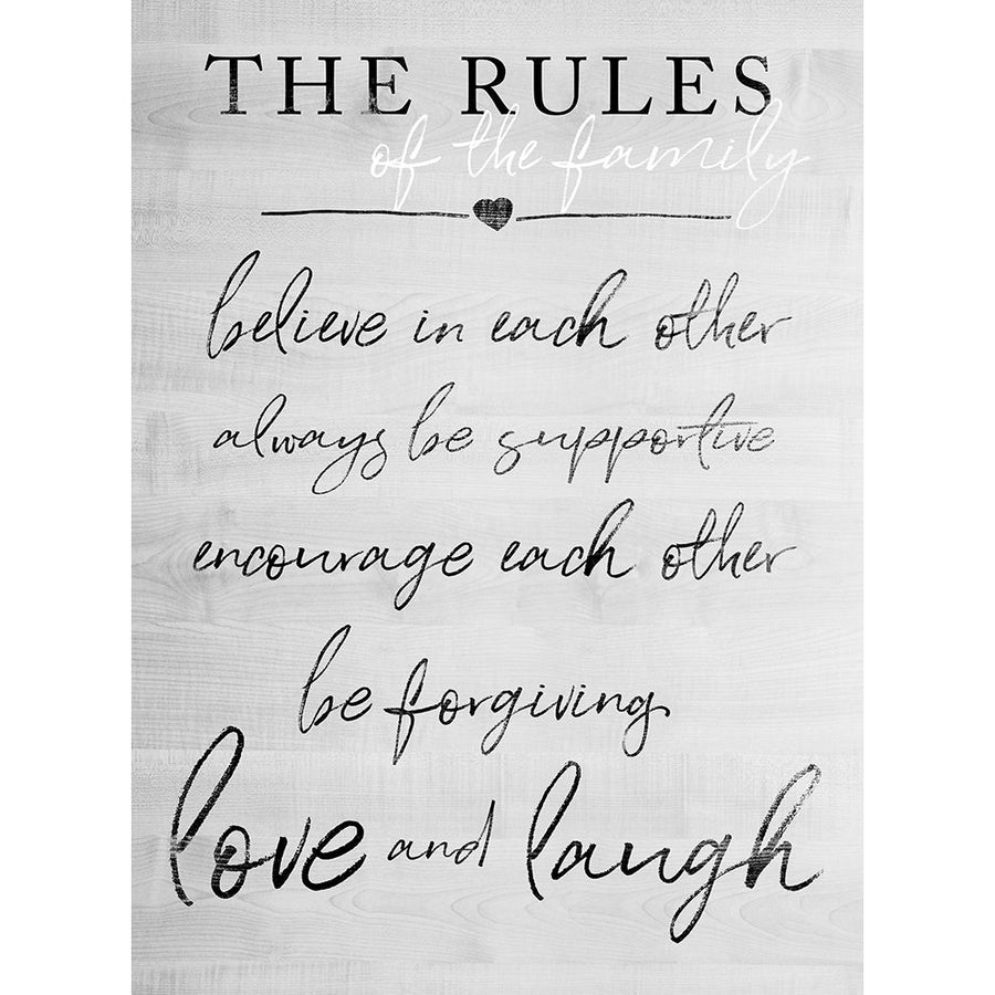 Family Rules Poster Print by Anna Quach Image 1