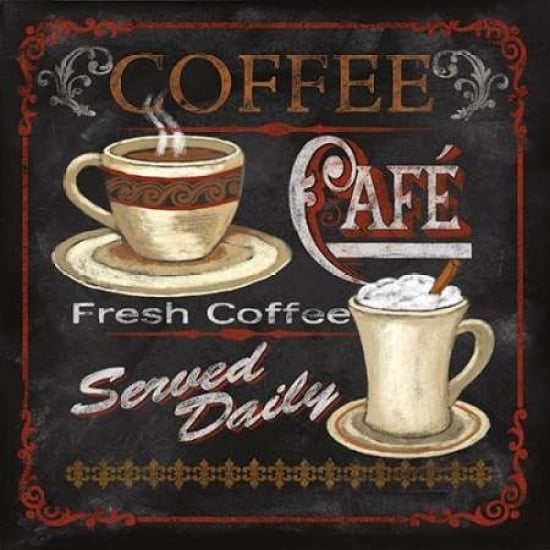 Coffee Cafe Poster Print by Conrad Knutsen Image 1