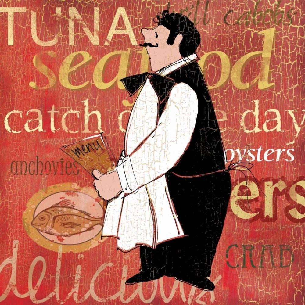 Fresh Seafood Poster Print by Carol Robinson Image 2