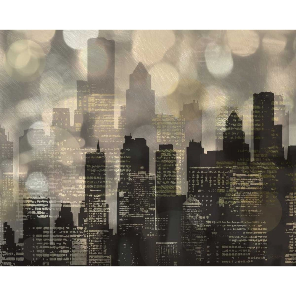 City L Lights Poster Print by Katrina Craven Image 1