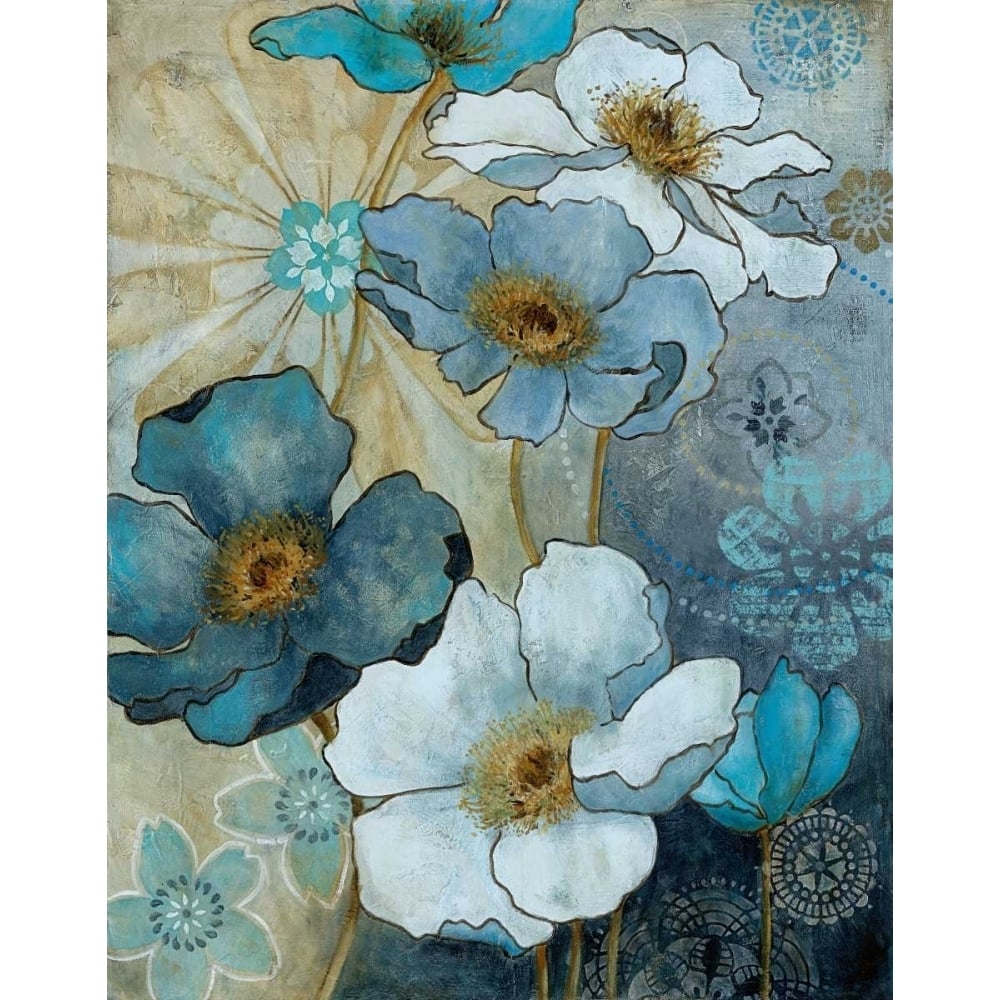 Blue Denim Garden I Poster Print by Carol Robinson Image 1