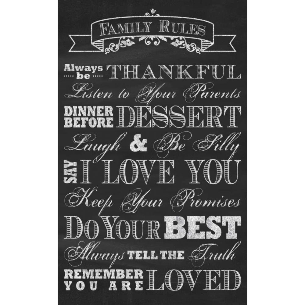 Family Rules Poster Print by Havoc Gifts Image 2