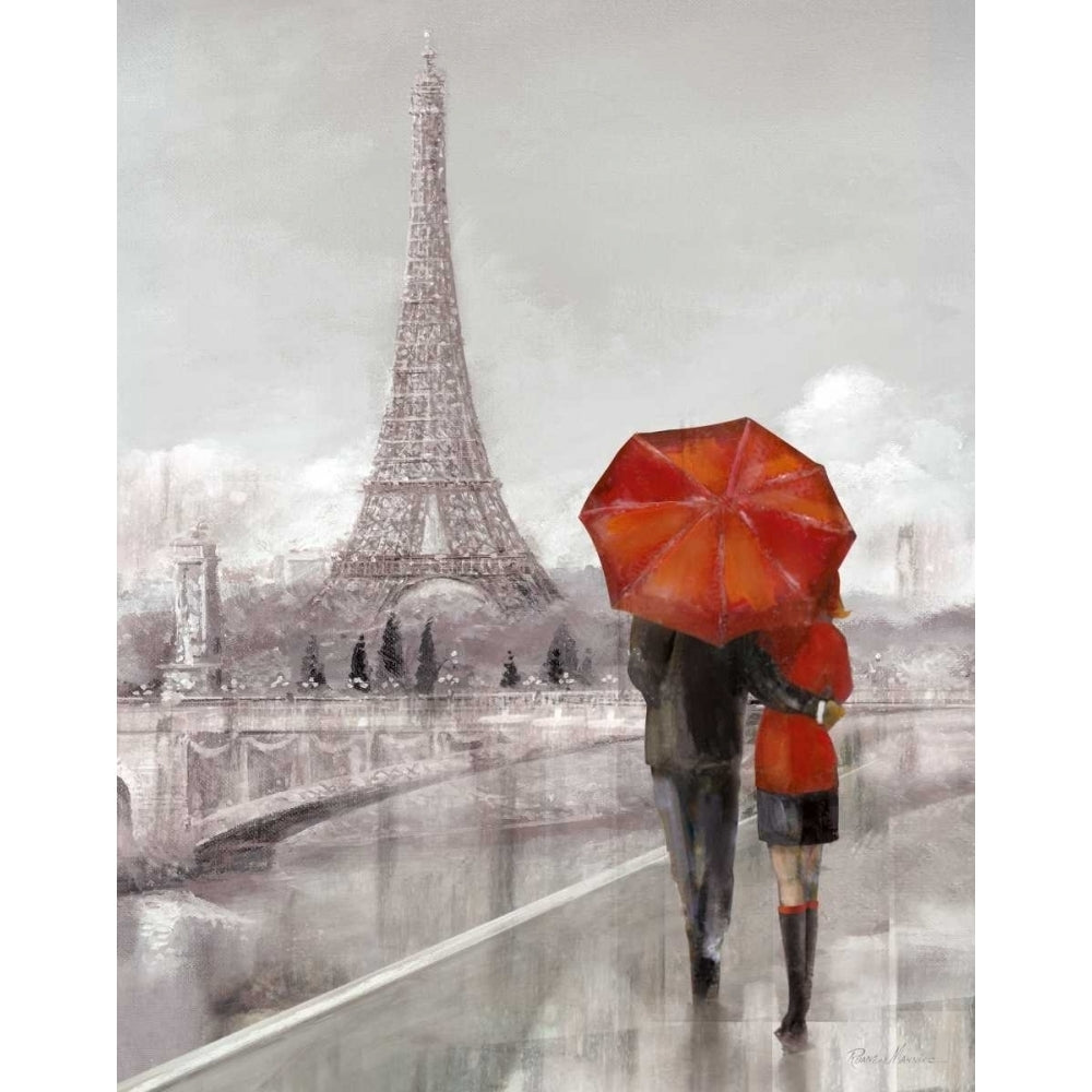 Modern Couple in Paris Poster Print by Ruane Manning Image 2