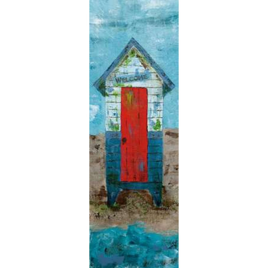 Beach Hut Poster Print by Katrina Craven Image 1