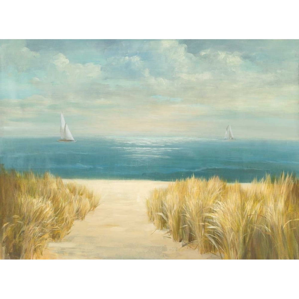 Seascape with Boat Poster Print by Nai Danhui Image 1