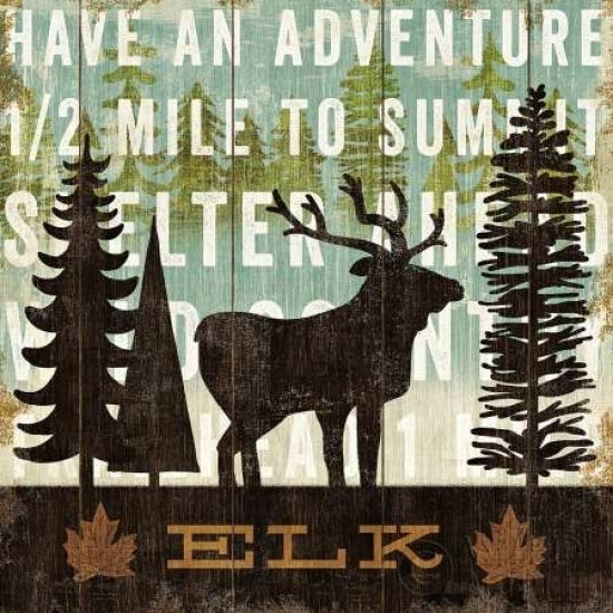 Simple Living Elk Poster Print by Michael Mullan Image 1