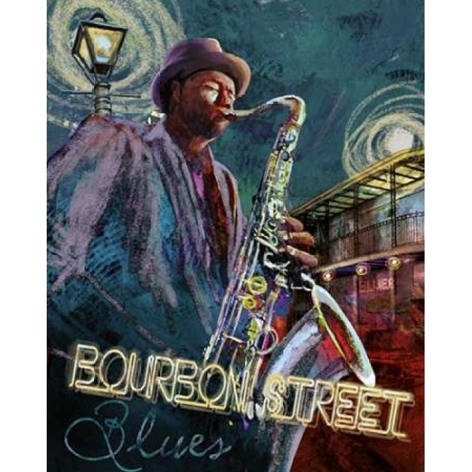 Bourbon St. Blues Poster Print by Conrad Knutsen Image 1