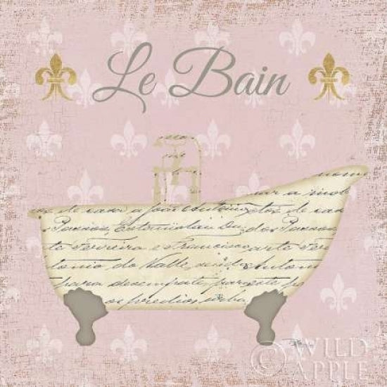 Vintage Bath VI Fleur Pink Poster Print by Pela Studio Image 1