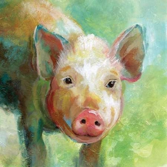 Colorful Quirky Pig Poster Print by Nan Image 2