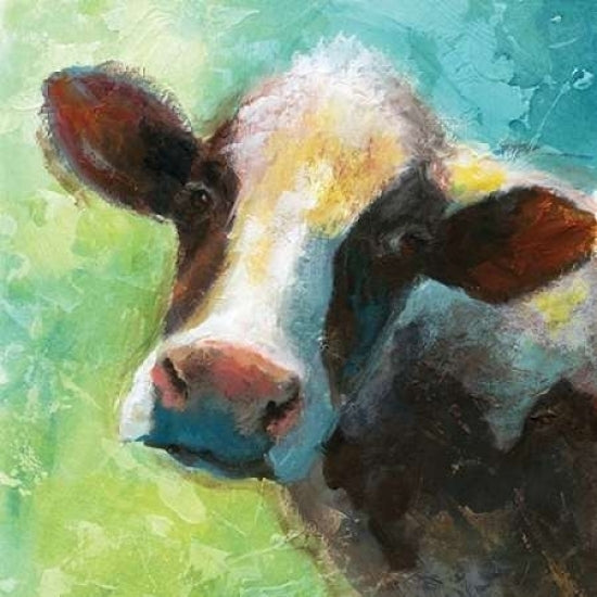 Colorful Quirky Cow Poster Print by Nan Image 1