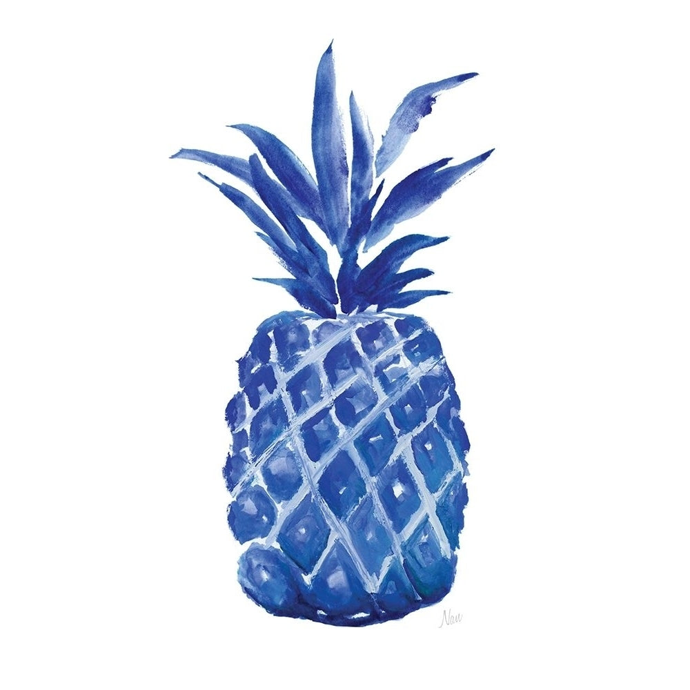 Indigo Pineapple Poster Print by Nan Image 2