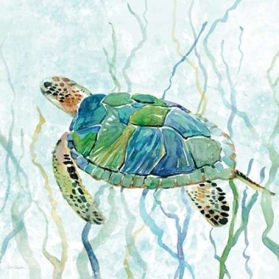 Sea Turtle Swim II Poster Print by Carol Robinson Image 1