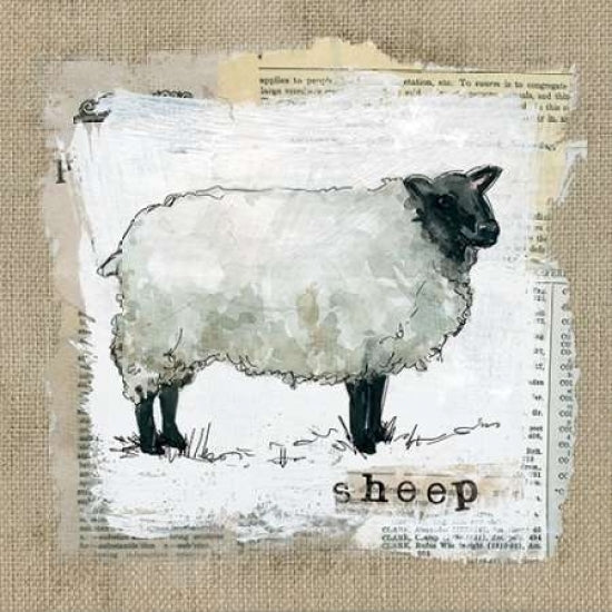 Burlap Sheep Poster Print by Carol Robinson Image 2