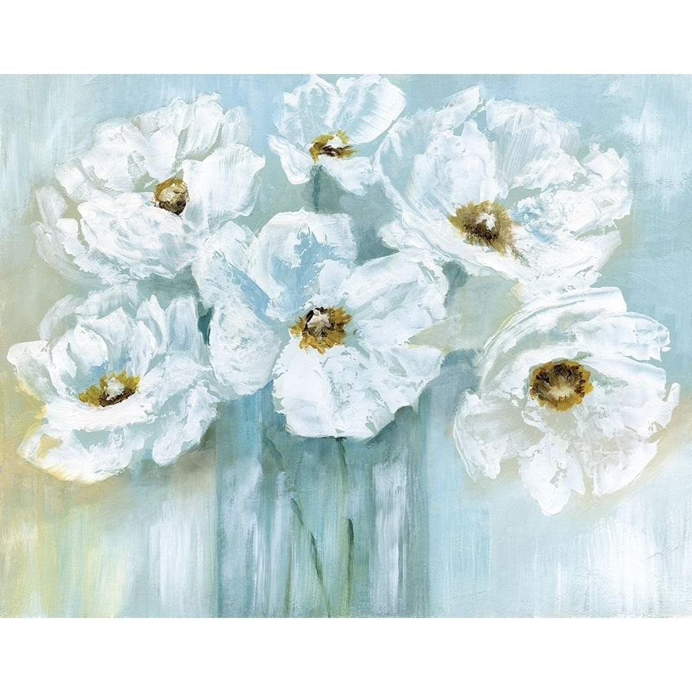 White Poppy Bouquet Poster Print by Nan Image 2