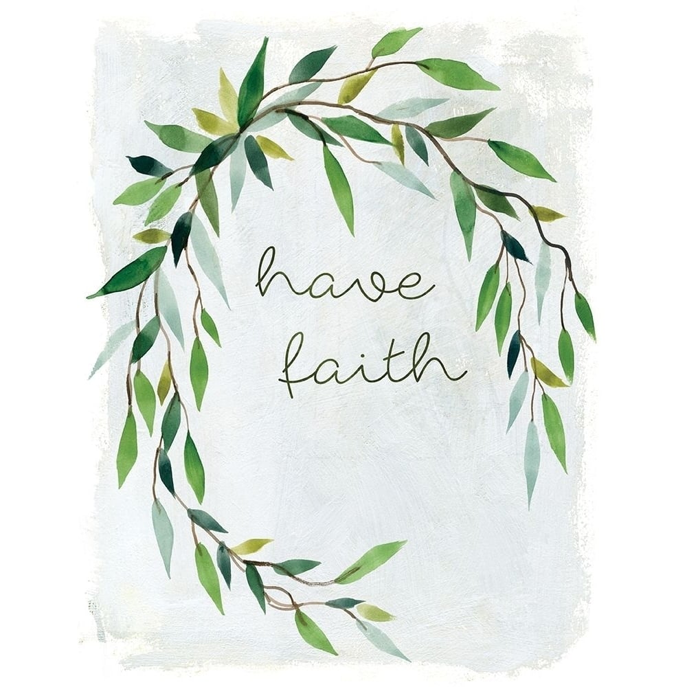 Faith Greenery Poster Print by Carol Robinson Image 1