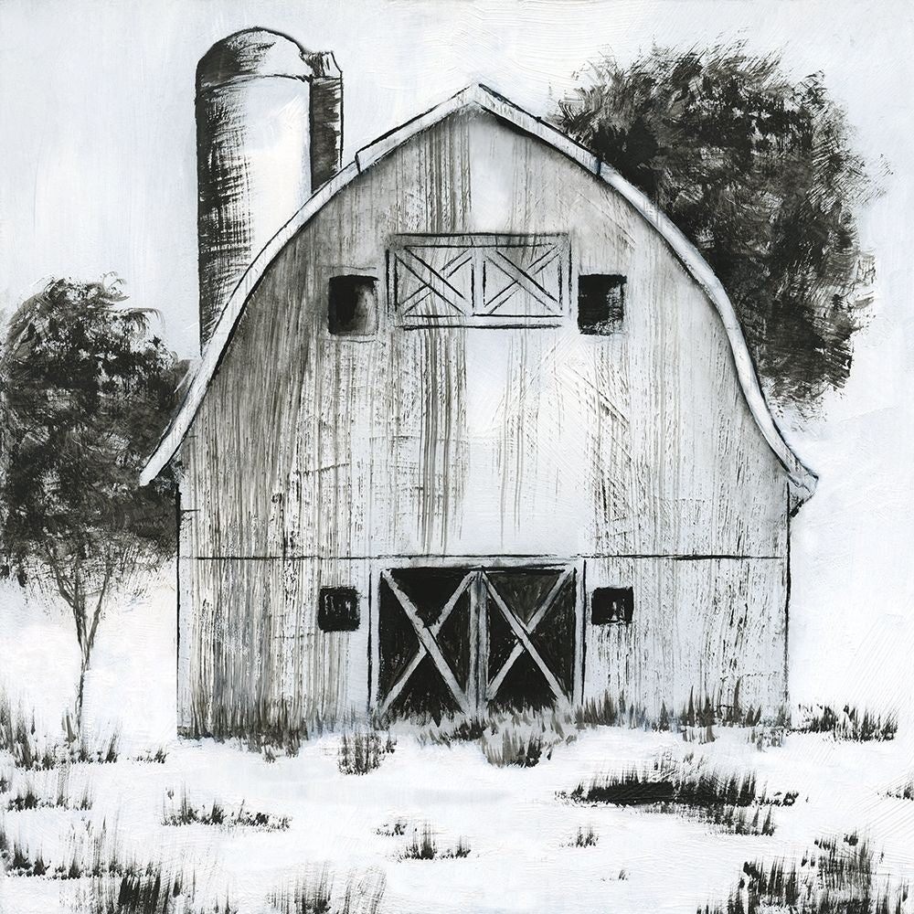 Black and White Barn I Poster Print by Nan Image 1